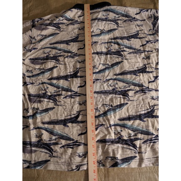 Knights Of Round Table Men's Short Sleeve Polo Size Big 1X Whale Pattern - Picture 5 of 6